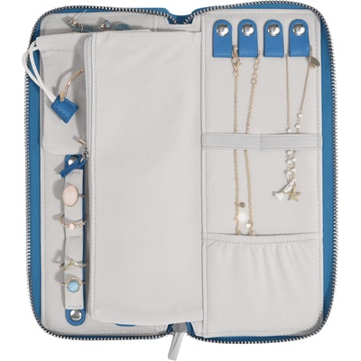 Stackers Пътна кутия за бижута с място за пръстени, тъмносиня (76684)