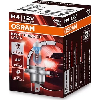 OSRAM КОМПЛЕКТ 2x Авто крушка NIGHT BREAKER H4 P43t 60/55W 12V 3900K - Osram (OA0018)