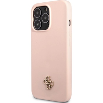 Pouzdro Guess PU 4G Metal Logo iPhone 13 Pro Max růžové