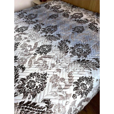 GoHome Двулицево шалте Черни/Сиви орнаменти