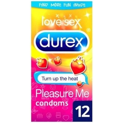 Durex Pleasure Me s drážkami a tečkami 12 ks