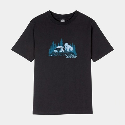 SANTA CRUZ tričko Woodland Mini Strip Front Black BLACK