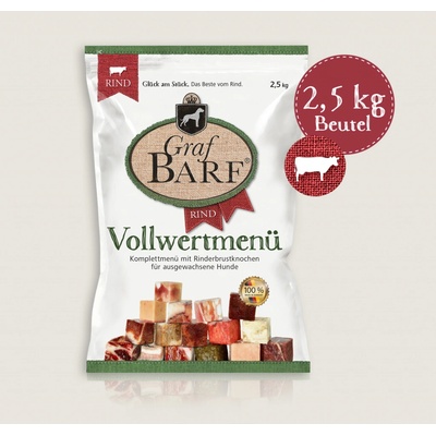 Graf Barf Plnohodnotné menu hovězí 2,5 kg