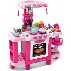 Global Express Детска кухня Kids Cook със светлини и звуци - комплект 39 части, розова (008-938)