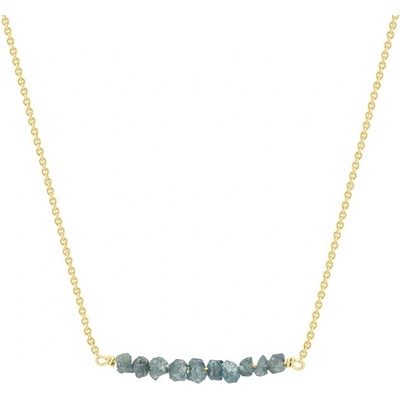 Eppi Zlatý choker s modrými nebrúsenými diamantmi Samante N36900