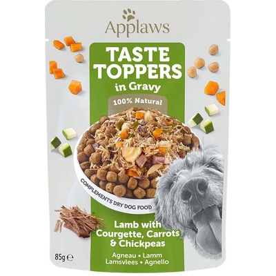 Applaws 24x85г Taste Toppers Applaws, консервирана храна за кучета - агнешко с моркови, тиквички и нахут