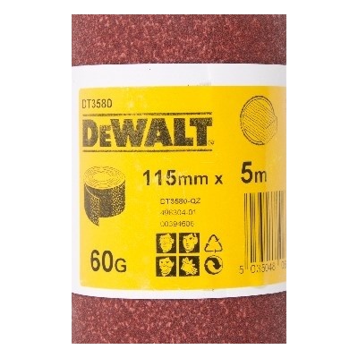 DeWALT DT3580 Role brusného papíru P60, 5 m x 115 mm