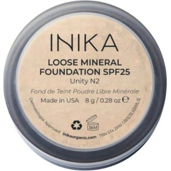 INIKA Organic Sypký minerálny púdrový make-up SPF25 Loose Mineral Foundation Unity 8 g