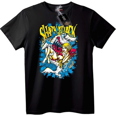 NOONEBRAND Тениска SharkMad - 7XL, White