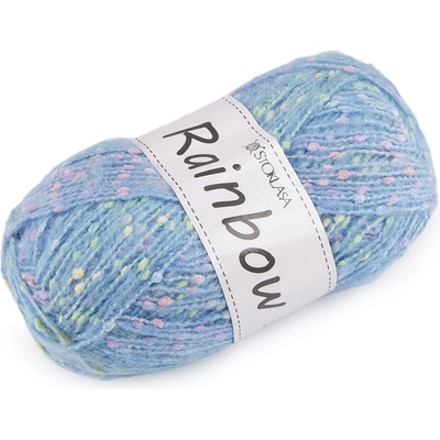 Pletací příze mohérová Rainbow 100 g Varianta: 14 (30-6) modrá světlá, Balení: 1 ks 57865/147365/269188