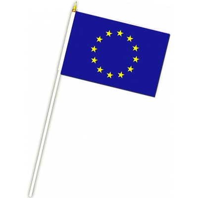 Vlajka Európska únia (EU) 14 x 21 cm na plastovej tyčke