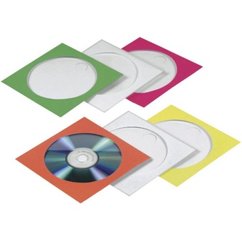 Hama obal na CD 1 CD / DVD / Blu-Ray papír červená, zelená, modrá, oranžová, žltá 100 ks (š x v x h) 125 x 125 x 1 mm 00078369; 00078369