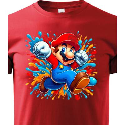 Dětské tričko Super Mario 3 ČervenáCanvas Dětské tričko Bezvatriko.cz 3218