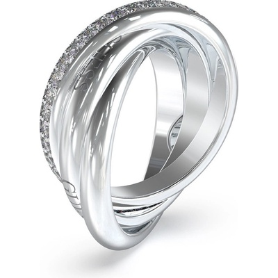 Guess oceľový prsteň so zirkónmi Perfect JUBR04067JWRH