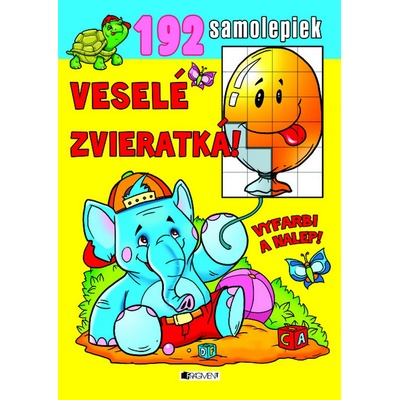 Veselé zvieratká – vyfarbi a nalep - Kolektív autorov
