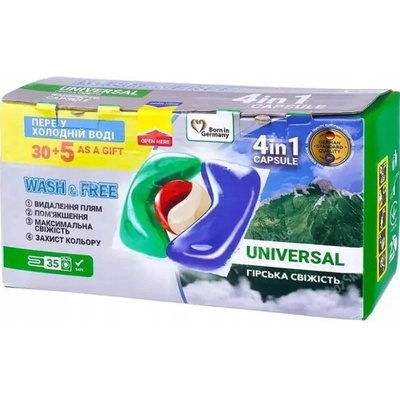 Wash & Free Prací kapsle Horská sviežosť 35 PD