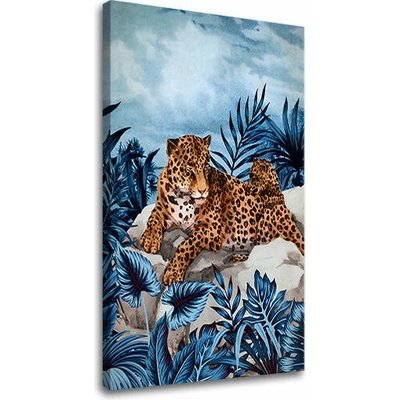 Obraz na plátne GEPARD NA SKLALE 001 - 40x60 cm