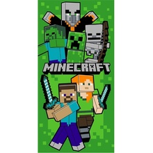 Minecraft osuška zelená 70 x 140 cm