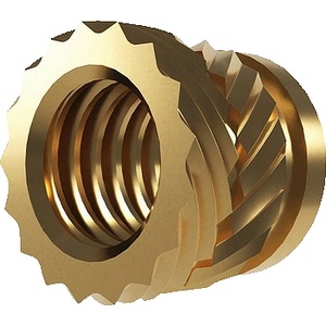 Two Trees Вложка за пластмаса M6/S (месинг) - Brass Inset Nuts, 25 броя