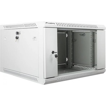 Lanberg rack cabinet 19" wall-mount 6U - 600x600 for self-assembly (flat pack), grey (WF01-6606-10S)