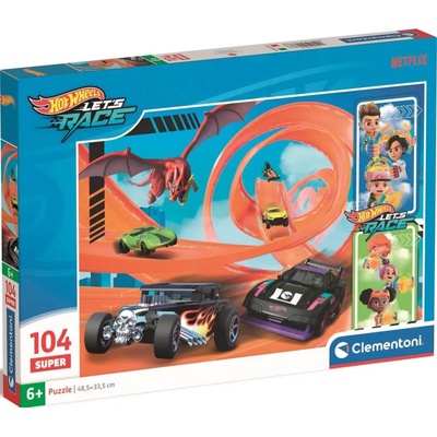 Clementoni Детски пъзел Clementoni от 104 части - Hot Wheels (вариант 2) (25776)