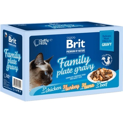 Brit Premium Cat Delicate Fillets in Gravy Family Plate 4 x 12 x 85 g