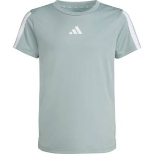 adidas Детска спортна тениска adidas Kid's Training Essential 3 Stripes Tee T-shirt - Wonder Sage / White - размер 170 (EU) (704-4542-0616)