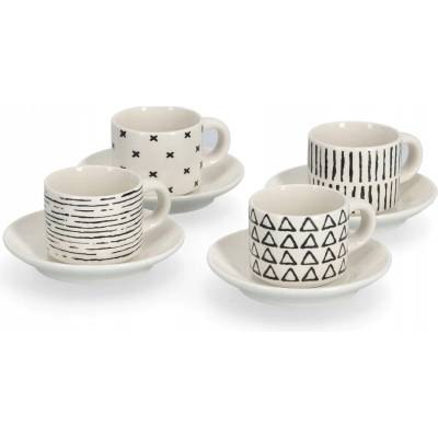 Zeller 4 ŠÁLOK NA ESPRESSO GEOMETRICKÉ 70 ML