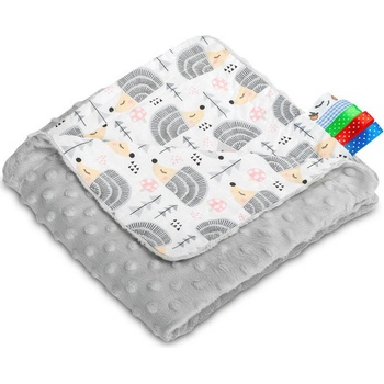 Lekki deka z minky šedá ježkovia