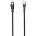 DeTech Кабел за данни DeTech DE-48CCL, 2 в 1, Type-C - Type-C, Lightning, 1.0m, Черен - 40513