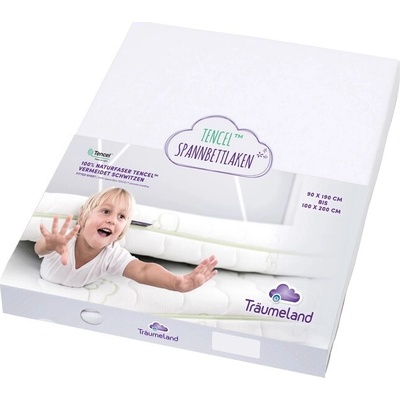 Träumeland plachta do juniorskej postele Tencel biela 90x200