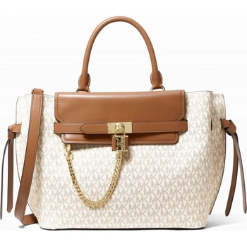 Michael Kors kabelka Hamilton Legacy large signature logo vanilla