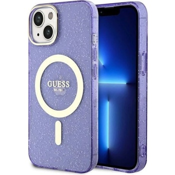 GUESS Кейс Guess GUHMP14MHCMCGU за iPhone 14 Plus 6.7", лилав / лилав, твърд, Glitter Gold MagSafe (GUE002745-0)