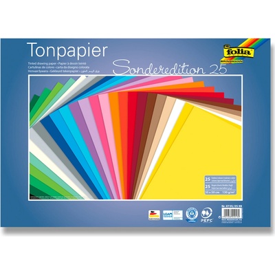 Folia barevné papíry 35 x 50 cm 130 g 25 archů 25 ks