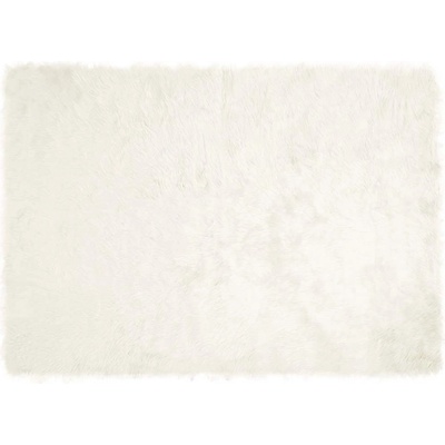 vidaXL Изкуствен овчи килим Tafalla Бяло 120 x 170 cm Полиестер (42021460)