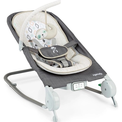 INGENUITY Lehátko masážní vibrující s melodií Happy Belly™ Rock-to-Bounce - Chambray – Sleviste.cz