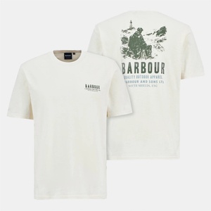 Barbour Тениска Barbour Glencorse Relaxed Graphic T-Shirt - Whisper White