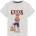 GUESS Бяла тениска за мини момче с цветно мече отпред и контрастен надпис Guess