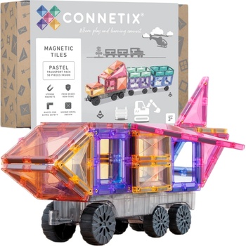 Connetix Pastel Transport 50 ks
