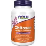 NOW NOW Chitosan 500 mg with Chromium, 120 Veg Capsules - fitnesdobavki - 44,96 лв