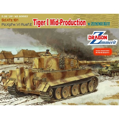 Dragon TIGER I MID PRODUCTION W/ZIMMERIT 1:35