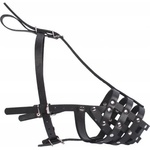 COLLAR Кожена намордник за куче Collar черен, твърд - доберман