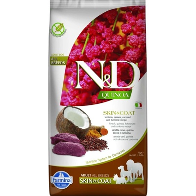 N&D Quinoa Dog Adult Mini Grain Free Skin & Coat Venison & Coconut 7 kg