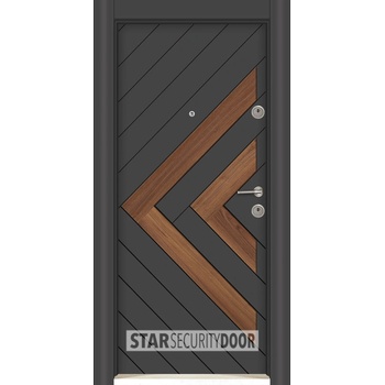 Starsteeldoor Блиндирана врата Outdoor - MFS 106 Антрацит орех с термомост (цена без монтаж)