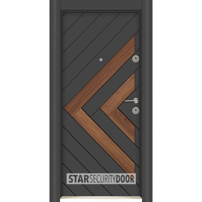 Starsteeldoor Блиндирана врата Outdoor - MFS 106 Антрацит орех с термомост (цена без монтаж)