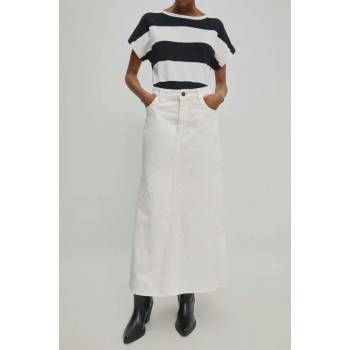 Answear Lab džínová sukně maxi áčková 6187.td bílá
