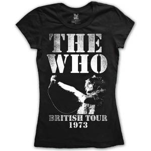The Who British Tour 1973 Black M Дамски Риза (WHOTEE03LB02)