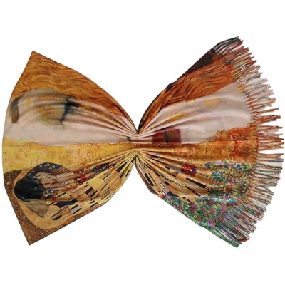 Двулицев дамски шал с картините на Густав Климт