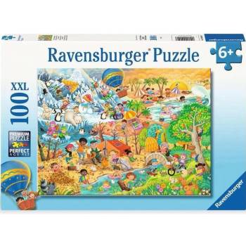 Ravensburger Пъзел Ravensburger от 100 XXL части - Четирите сезона (12004050)