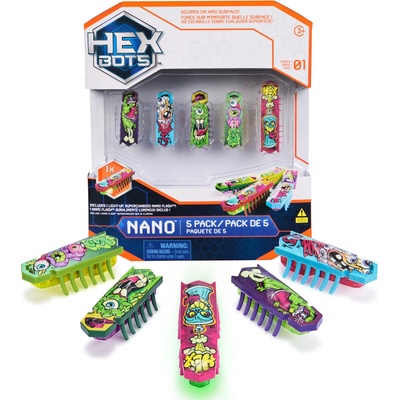 Hex Bots Nano sada 5 miniatúrnych robotických chrobákov